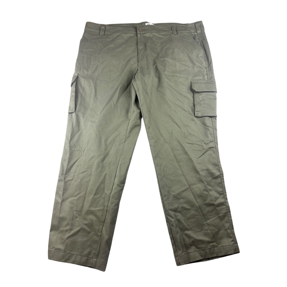Dickies Cargo Pants Women Plus 22WR Green Relaxed Fit Stretch Utility FPW888GE